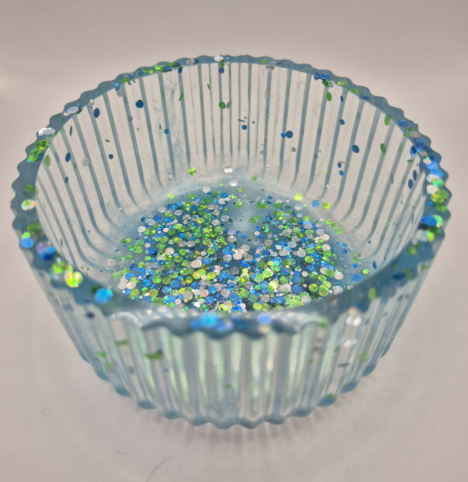 Blue Green Makeup Brush Cup