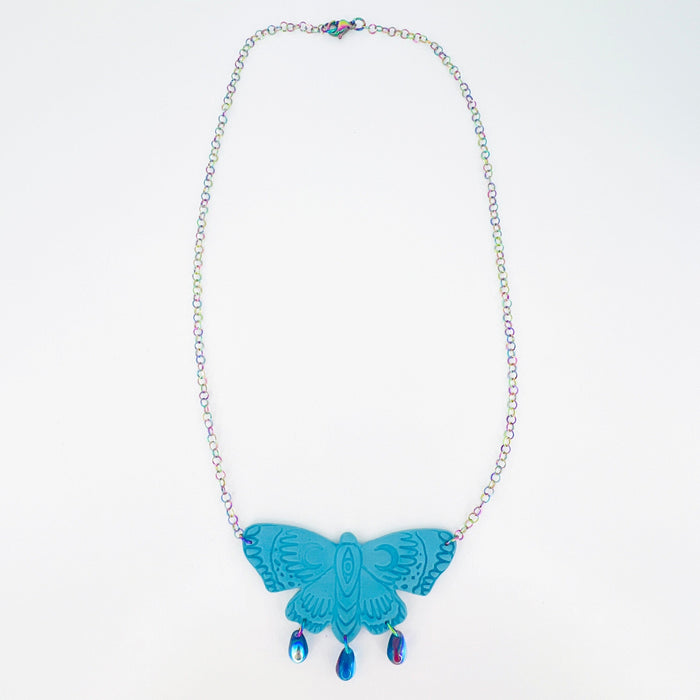 Necklace Beaded Moth Necklace