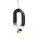 Necklace Black, Gray, White Oval Necklace