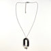 Necklace Black, Gray, White Oval Necklace