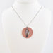 Necklace Cashmere Colored Circle Necklace with Angel Wing Charm - 18"