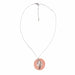 Necklace Cashmere Colored Circle Necklace with Angel Wing Charm - 18"