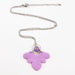 Necklace Purple Scallop & Silver Circle Necklace