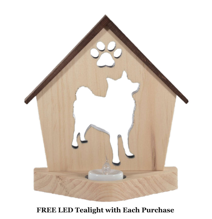 NORWEGIAN ELKHOUND Personalized Dog Memorial Gift | Doghouse LED Tealight - DogPound Creations