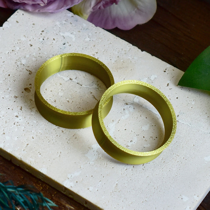 Ear Tunnels 10-100mm Gold | Pair |Ultra Light Thin-wall Ear Plugs | Gauge Earrings | Gauged Plugs