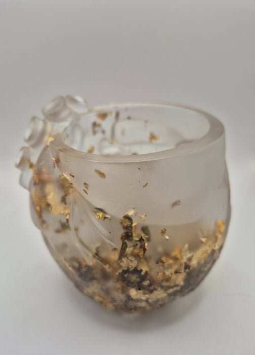 Gold Heart Vase