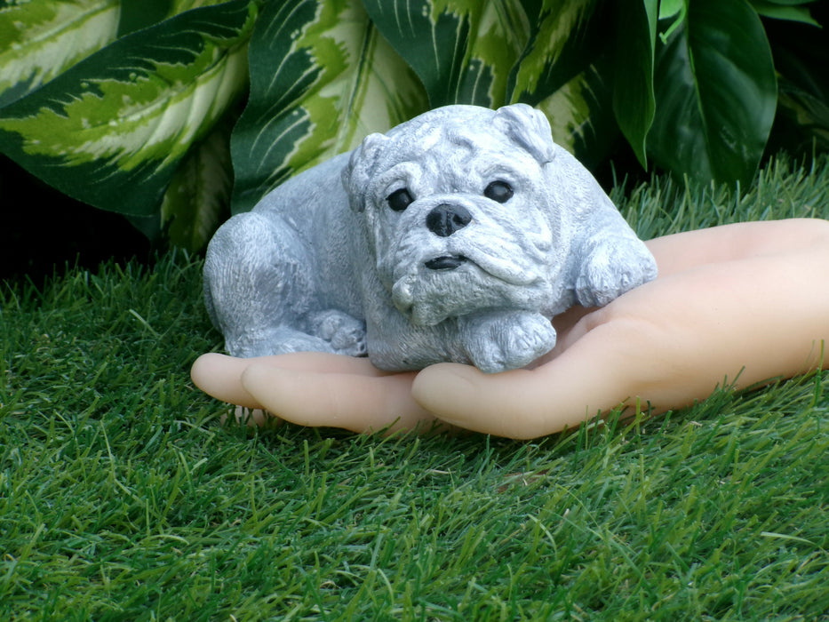 Concrete Bulldog Urn Adornment 3x6x2.25" high