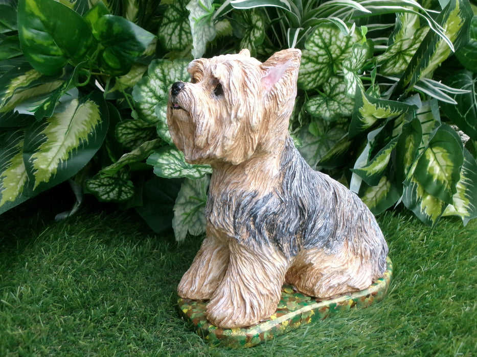 Yorkshire Terrier Concrete Statue, 4x8x9" High