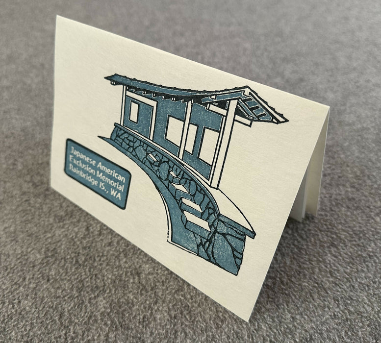Woodblock print card - Japanese Exclusion Memorial