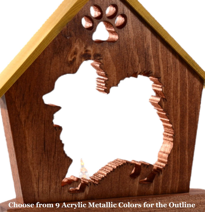 PAPILLON Personalized Dog Memorial Gift | Doghouse LED Tealight - DogPound Creations