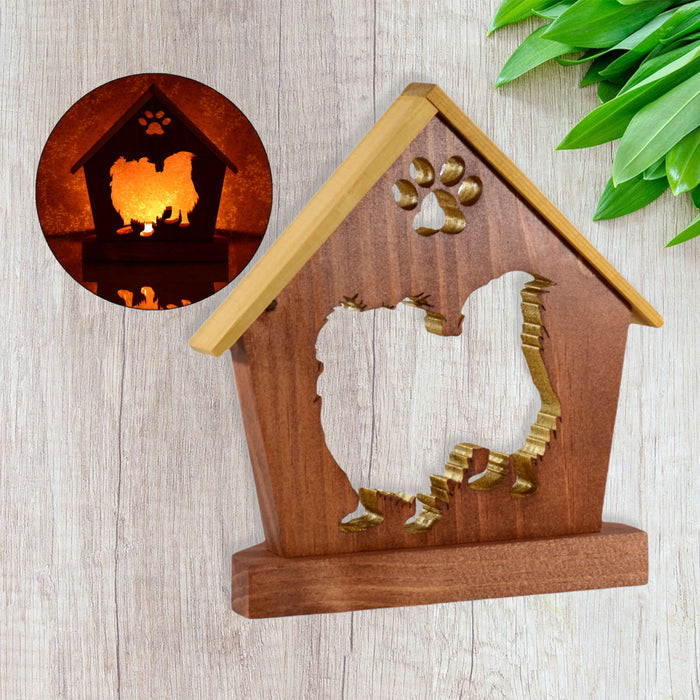 PEKINGESE Personalized Dog Memorial Gift | Doghouse LED Tealight - DogPound Creations