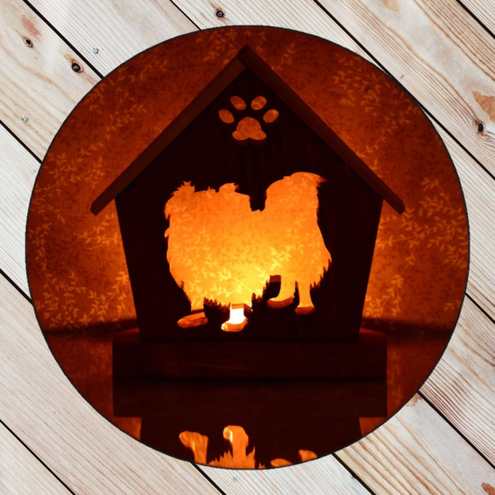 PEKINGESE Personalized Dog Memorial Gift | Doghouse LED Tealight - DogPound Creations