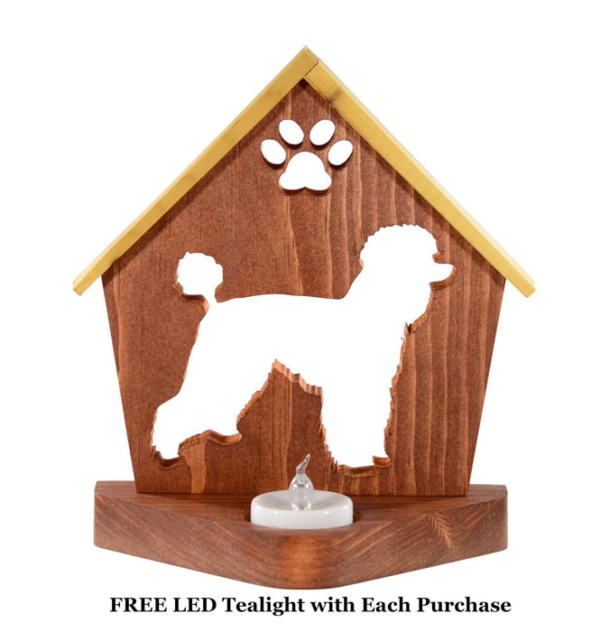 POODLE Personalized Dog Memorial Gift | Doghouse LED Tealight - DogPound Creations