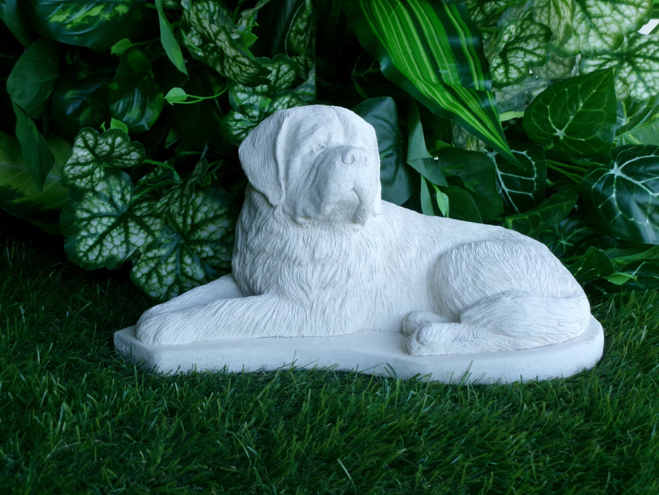 St Bernard Dog Concrete Statuary 11 x 5-1/2 x 6" High