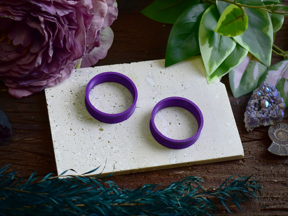 Ear Tunnels 10-100mm Dark Violet | Pair | Ultra Light Thin-wall Ear Plugs | Gauge Earrings | Gauged Plugs
