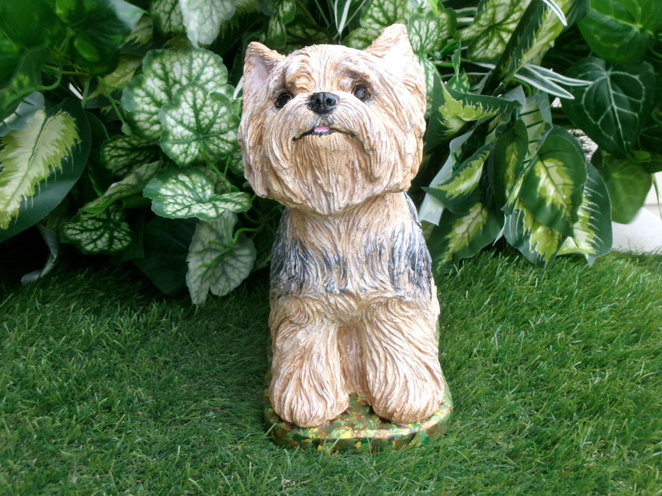 Yorkshire Terrier Concrete Statue, 4x8x9" High