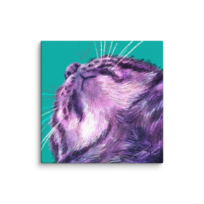 Close Encounters Collection - "Double Chin" - Close Up Painting of a Cat's Chin [Unfoiled] Posters, Prints, & Visual Artwork JoyousJoyfulJoyness 