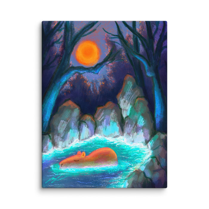 "Capybara Among the Rocks" Painting [Unfoiled]