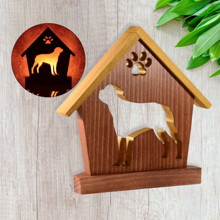ROTTWEILER Personalized Dog Memorial Gift | Doghouse LED Tealight - DogPound Creations