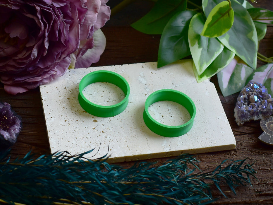 Ear Tunnels 10-100mm Green | Pair |Ultra Light Thin-wall Ear Plugs | Gauge Earrings | Gauged Plugs