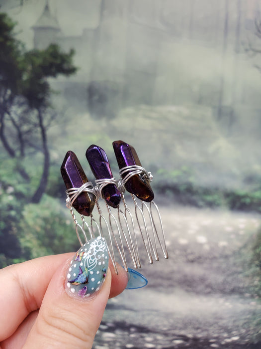 Crystal Point Mini Hair Comb