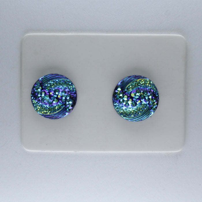 Sparkle Swirl Knot Earrings, single or 6-pack Magnetic, Hypoallergenic Surgical Steel Stud or Clip-on