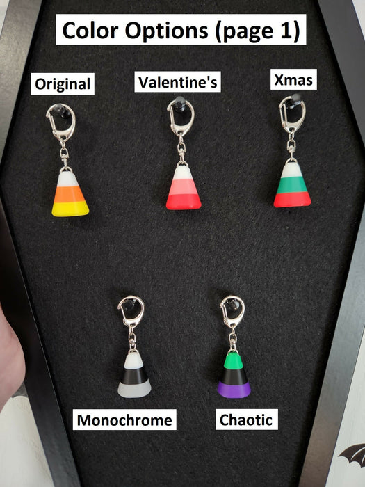 Candy Corn Keychains (custom colors available!)