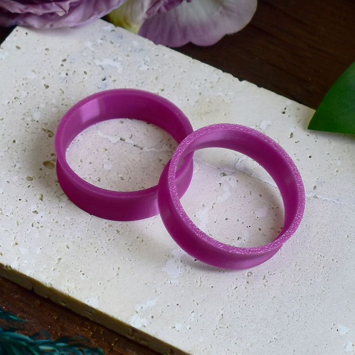 Ear Tunnels 10-100mm Deep Purple | Pair | Ultra Light Thin-wall Ear Plugs | Gauge Earrings | Gauged Plugs