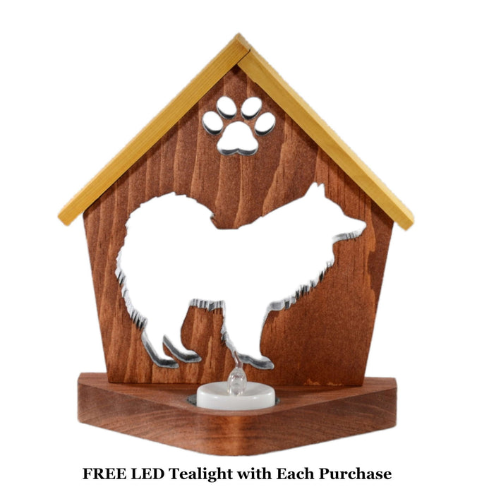 SAMOYED Personalized Dog Memorial Gift | Doghouse LED Tealight - DogPound Creations