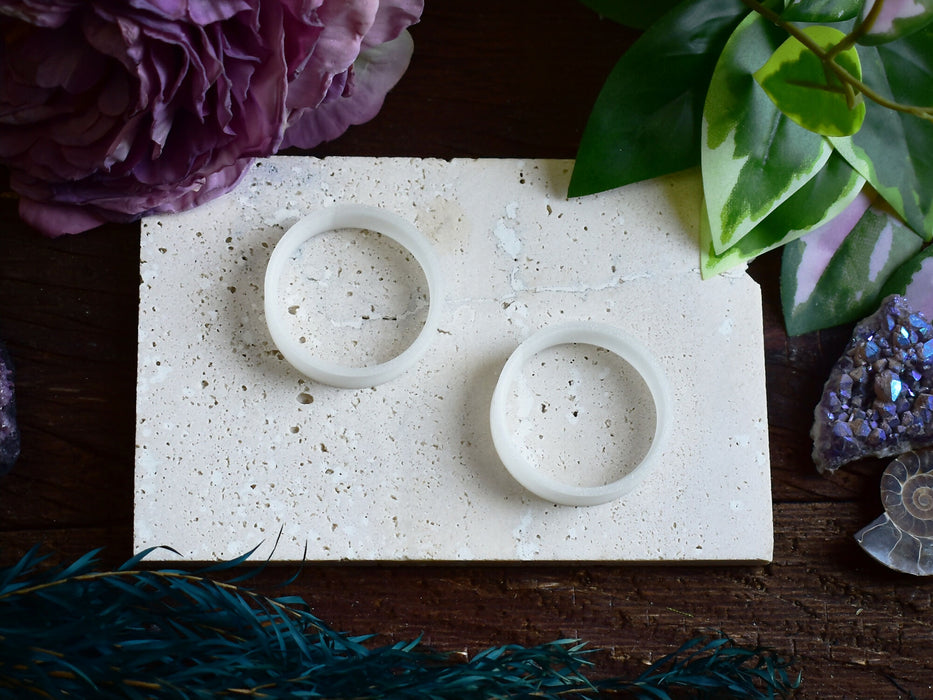 Ear Tunnels 10-100mm Transluent White | Pair |Ultra Light Thin-wall Ear Plugs | Gauge Earrings | Gauged Plugs