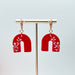 Scarlet Vine Arch Earrings