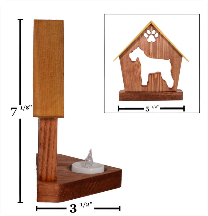 SCHNAUZER Personalized Dog Memorial Gift | Doghouse LED Tealight - DogPound Creations