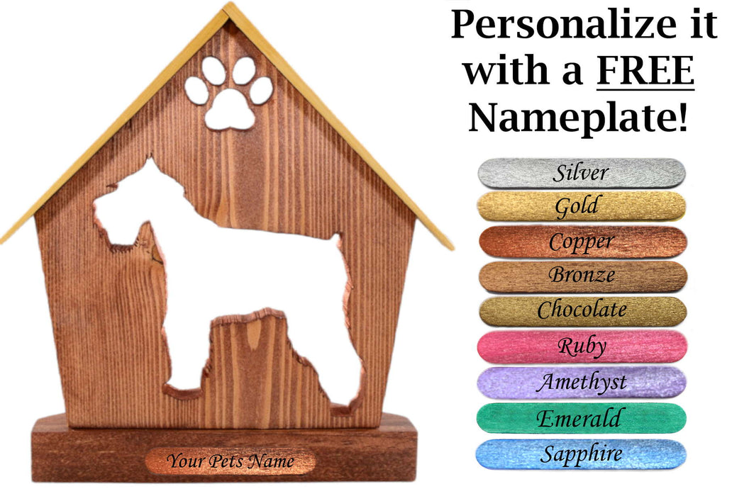 SCHNAUZER Personalized Dog Memorial Gift | Doghouse LED Tealight - DogPound Creations