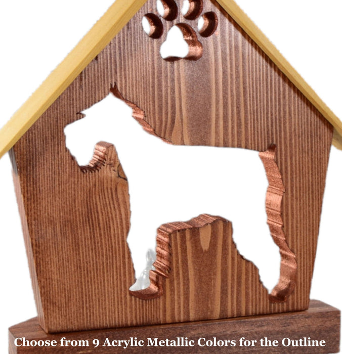 SCHNAUZER Personalized Dog Memorial Gift | Doghouse LED Tealight - DogPound Creations