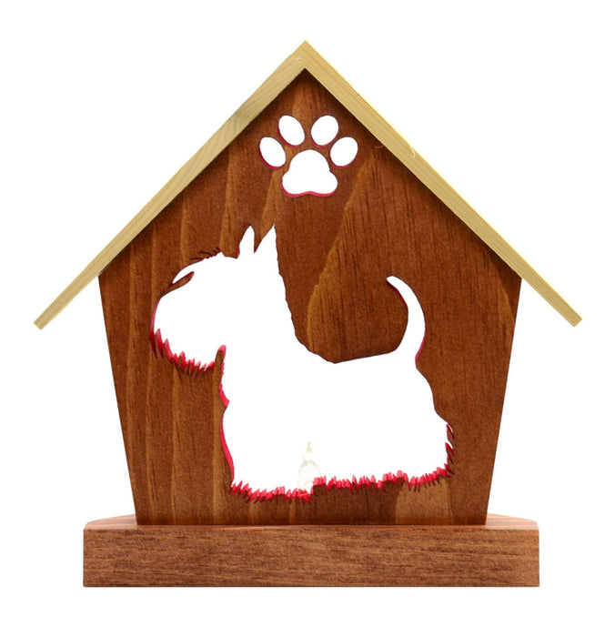 SCOTTISH TERRIER Personalized Dog Memorial Gift | Doghouse LED Tealight - DogPound Creations