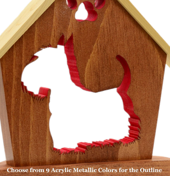 SCOTTISH TERRIER Personalized Dog Memorial Gift | Doghouse LED Tealight - DogPound Creations