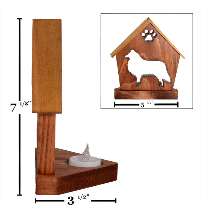 SHELTIE Personalized Dog Memorial Gift | Doghouse LED Tealight - DogPound Creations