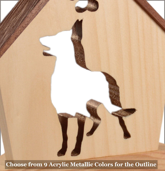 SHEPHERD Personalized Dog Memorial Gift | Doghouse LED Tealight - DogPound Creations