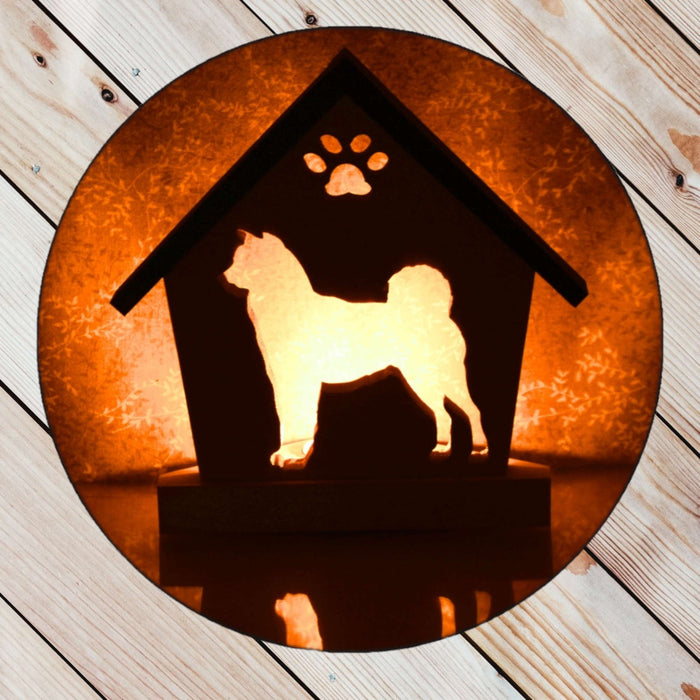 SHIBA INU Personalized Dog Memorial Gift | Doghouse LED Tealight - DogPound Creations