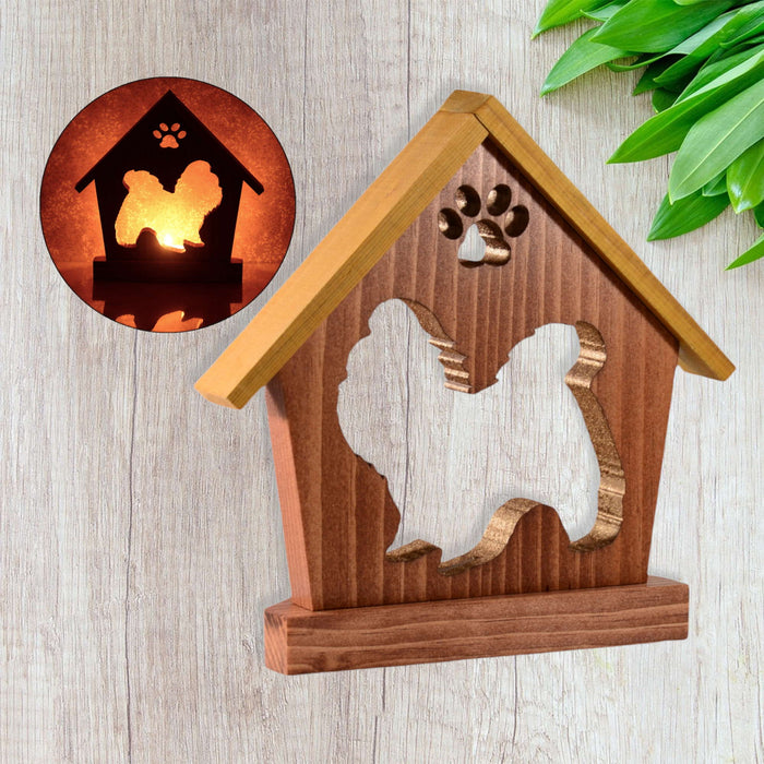SHIH TZU Personalized Dog Memorial Gift | Doghouse LED Tealight - DogPound Creations