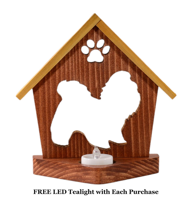 SHIH TZU Personalized Dog Memorial Gift | Doghouse LED Tealight - DogPound Creations