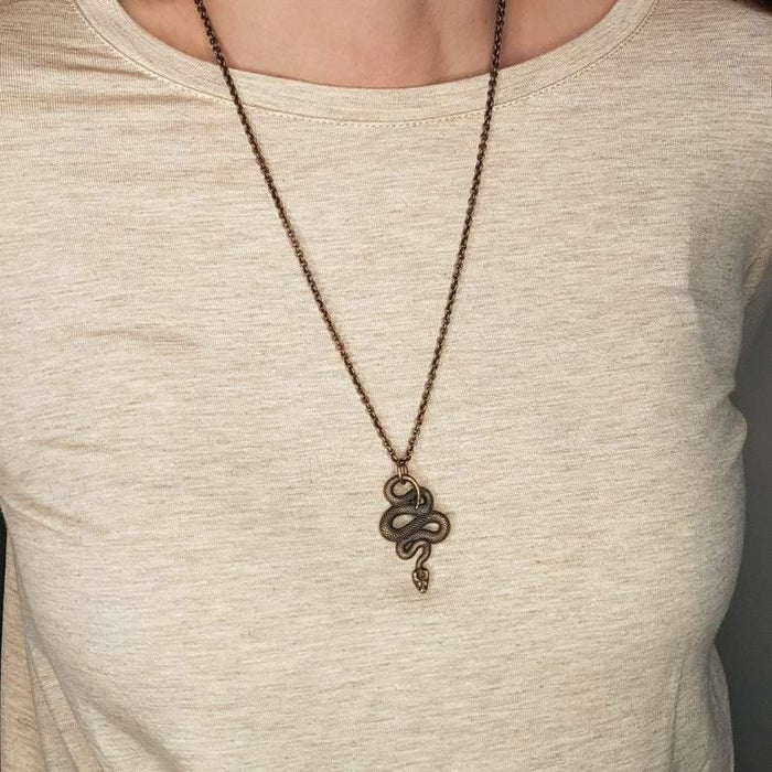 Viper Snake Pendant Necklace