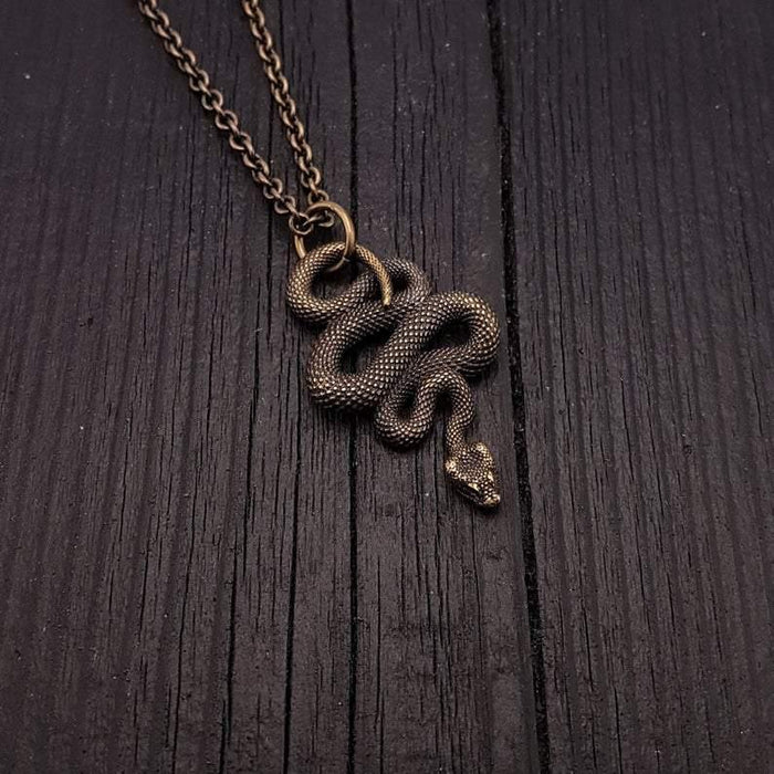 Viper Snake Pendant Necklace