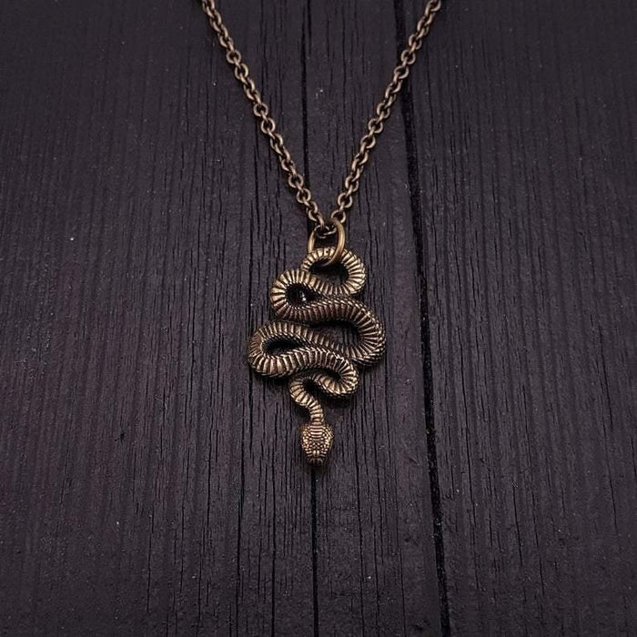 Viper Snake Pendant Necklace