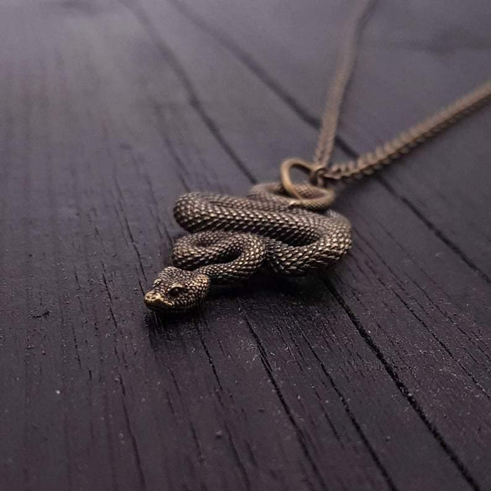 Viper Snake Pendant Necklace