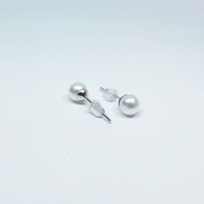 Fresh Water Pearl Earrings in 2 colors and 3 sizes or as a 6 pack. Magnetic, Hypoallergenic Surgical Steel Stud or Clip-on