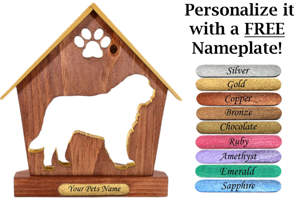St BERNARD Personalized Dog Memorial Gift | Doghouse LED Tealight - DogPound Creations