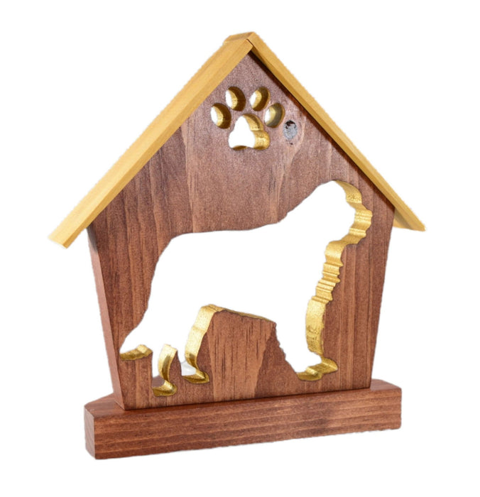 St BERNARD Personalized Dog Memorial Gift | Doghouse LED Tealight - DogPound Creations