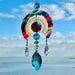 Suncatchers Marbled Watercolors & White Glitter - Aqua Acccents Circle Cutout Suncatcher