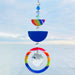 Suncatchers Rainbow Stripes Colorful Arch & Circle Polymer Clay Suncatcher